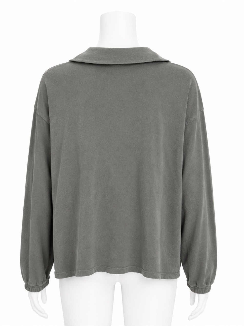 Lululemon Softstreme Pique Oversized Long Sleeve Polo Shirt Palm Deco Green L - Picture 2 of 11